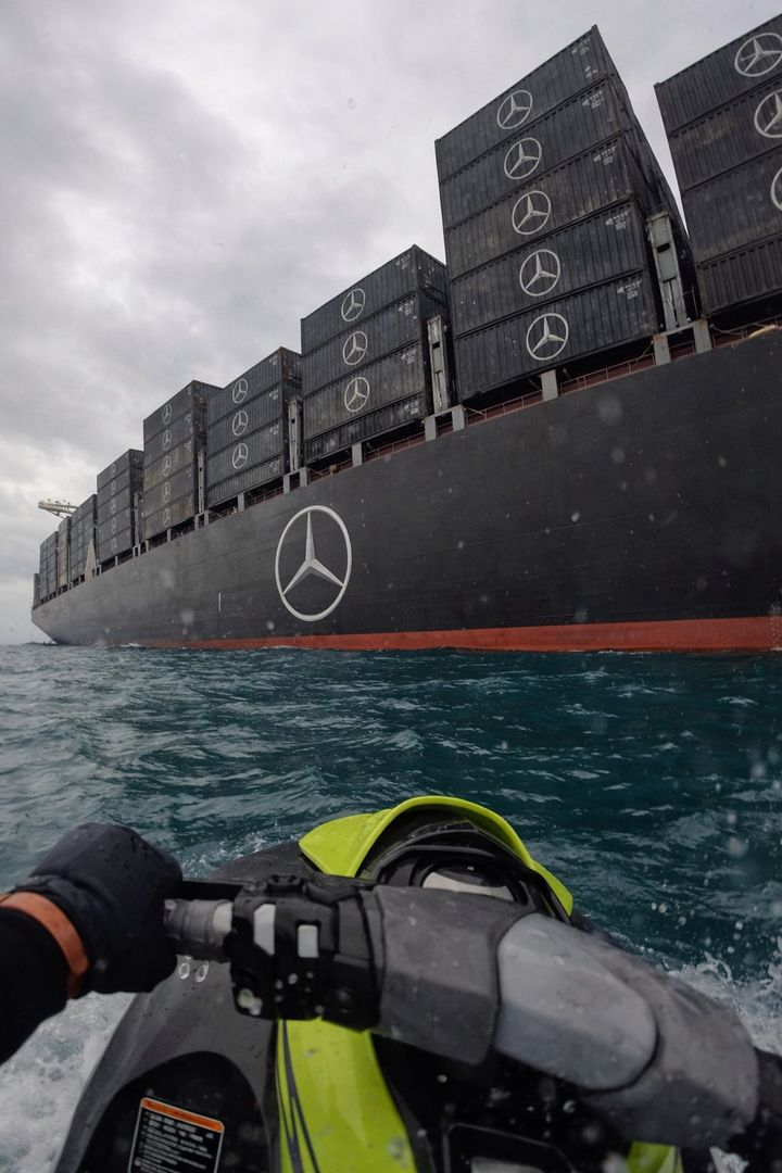 Mercedes container ship video cover